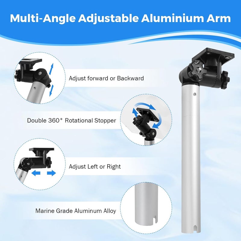 BEAMNOVA Boat Cutting Board Bait Table White Boat Bait Cutting Board With Plier Storage and Knife Slot,Bait Table for Boat with Rod Holder Mount Fishing Fillet Table，Boat Accessories Marine，20”x12“ - Image 5